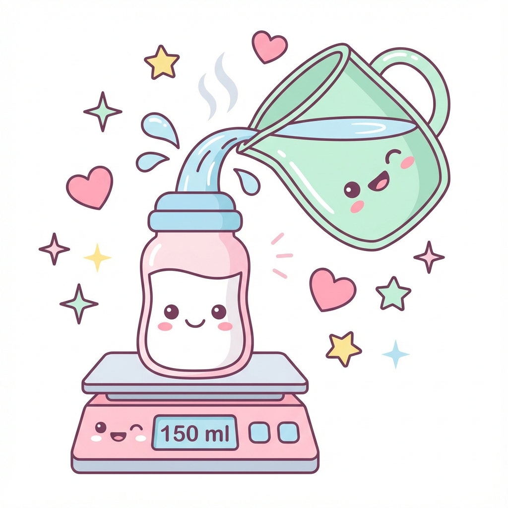 湯冷ましを注ぐ